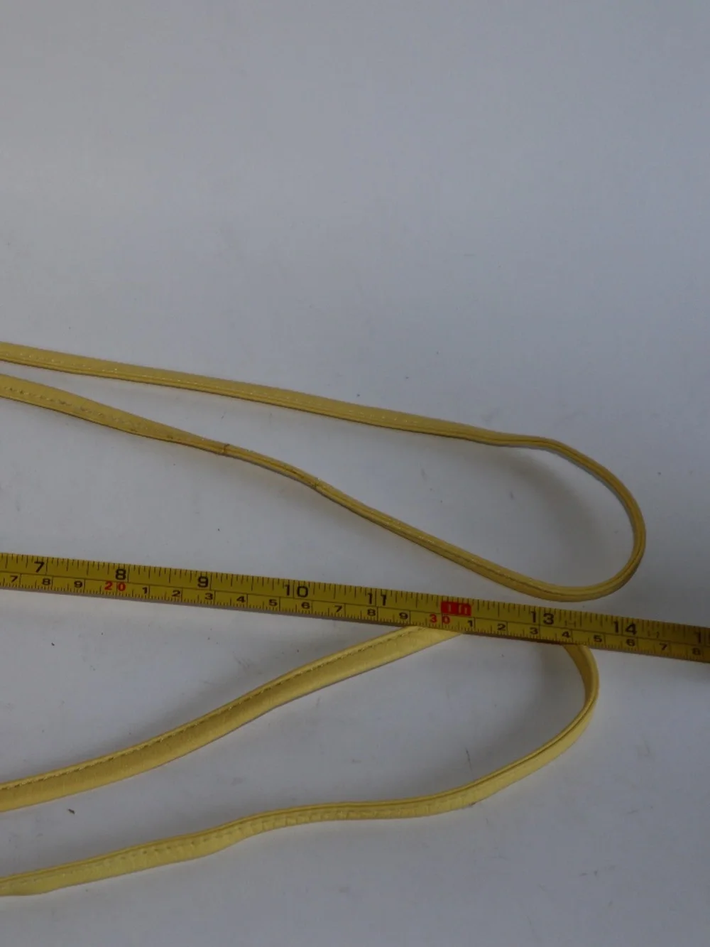 Drawstring Yellow Leather Pouch